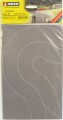 NOCH 60704 Federal Road Grey Curved 'H0' 80mm wide (2 sheets)